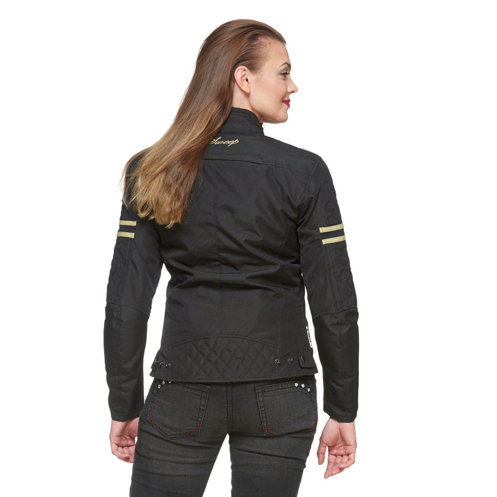 Sweep Amelia waterproof ladies mc jacket, black/beige