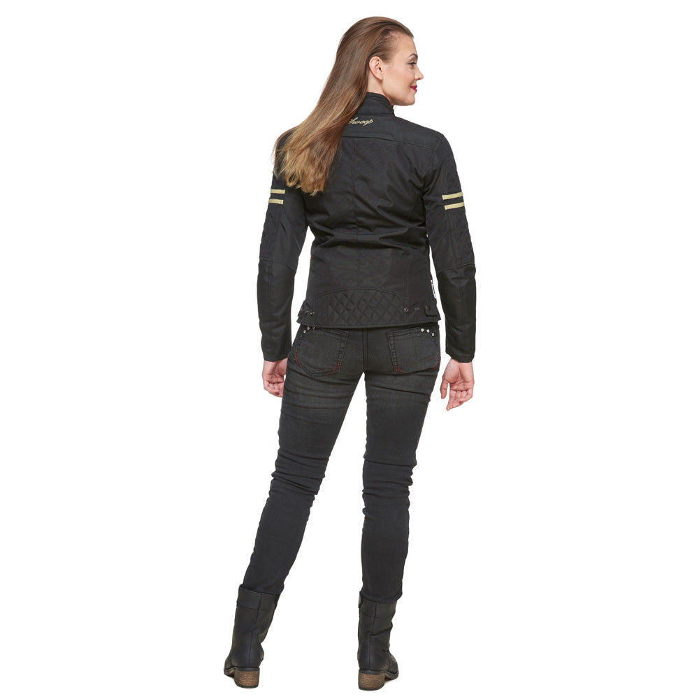 Sweep Amelia waterproof ladies mc jacket, black/beige