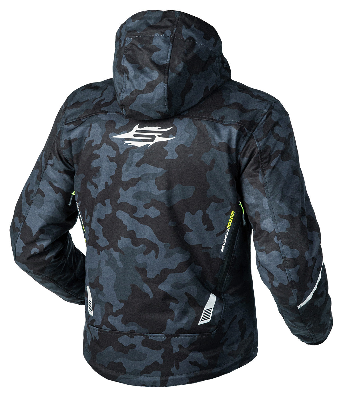 Sweep Breakout waterproof softshell mc jacket, dark grey/camo