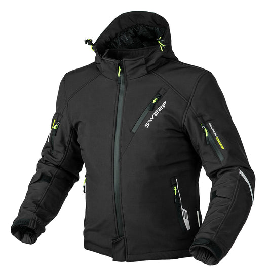 Sweep Breakout waterproof softshell mc jacket, black/yellow