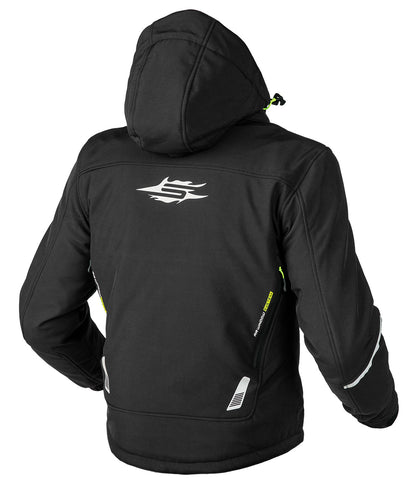 Sweep Breakout waterproof softshell mc jacket, black/yellow