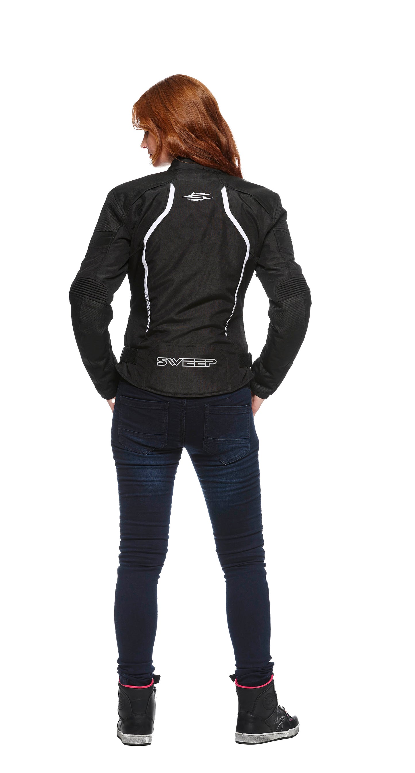 Sweep Chicane 2 waterproof ladies textile jacket, black/white