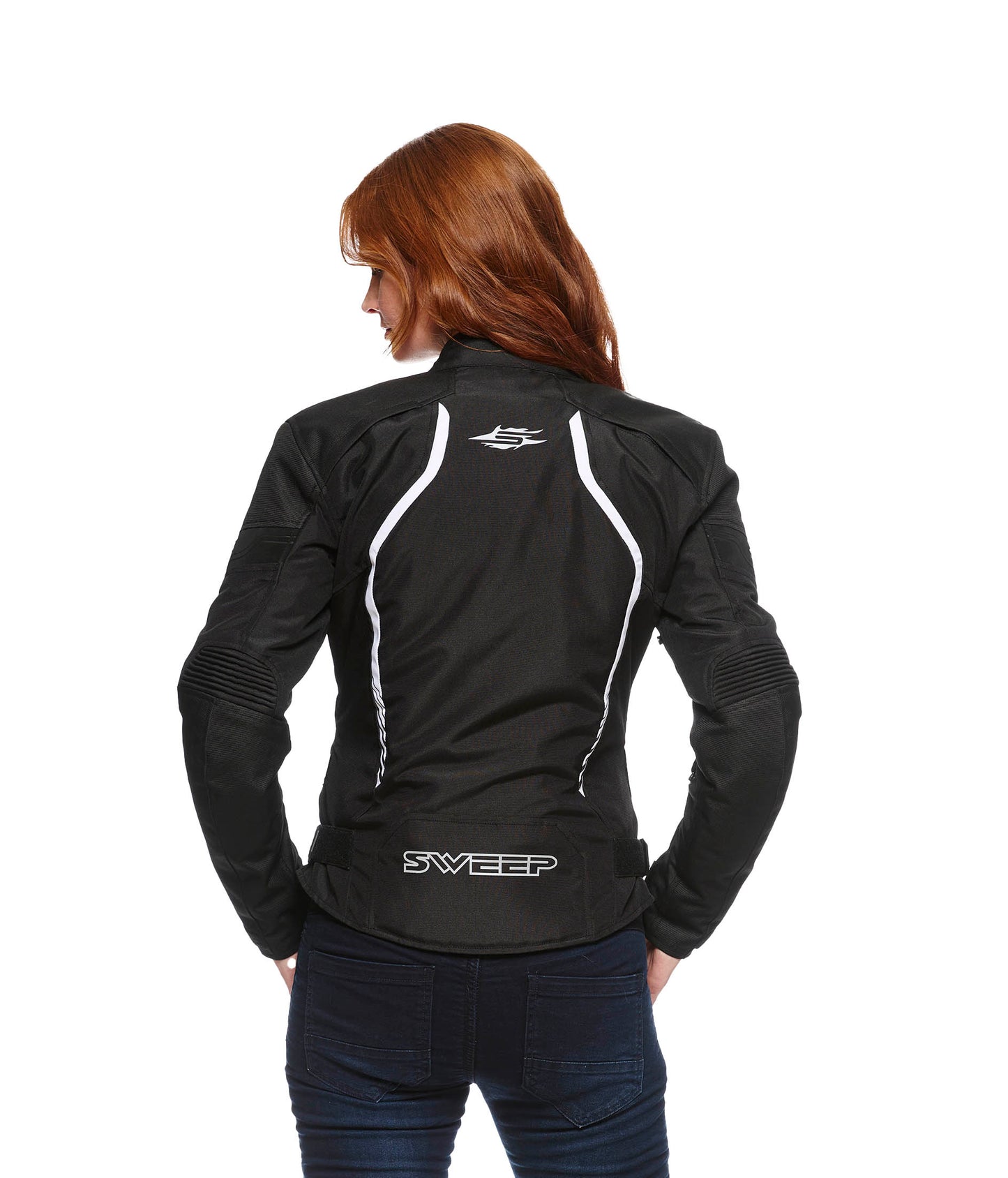 Sweep Chicane 2 waterproof ladies textile jacket, black/white