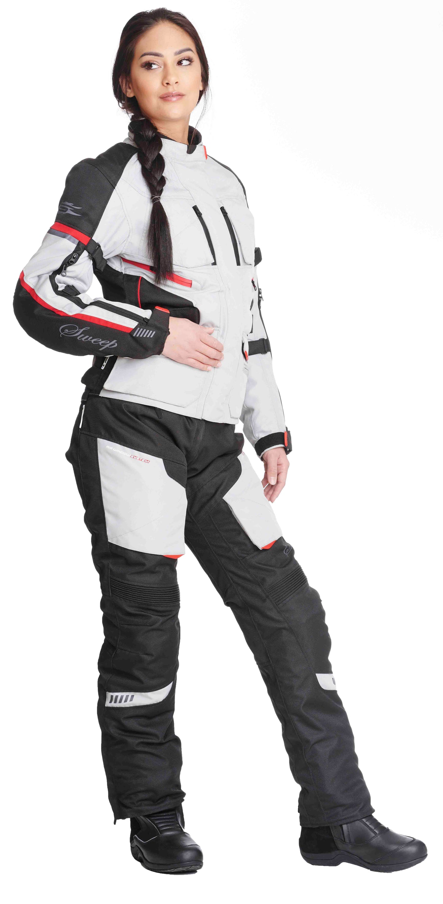 Sweep Charisma II ladies 4- season jacket, ivory/black/red