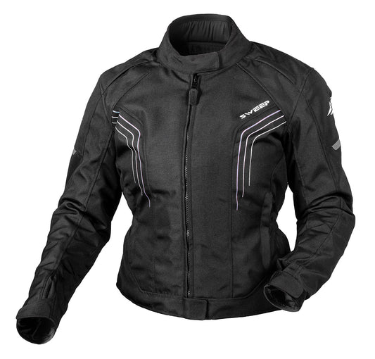 Sweep Connect waterproof ladies textile jacket, black/gray