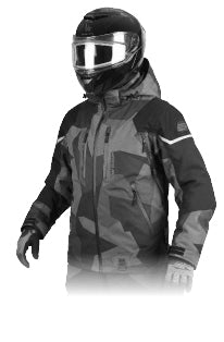 Sweep Everest laminoitu kelkkatakki, musta/camo