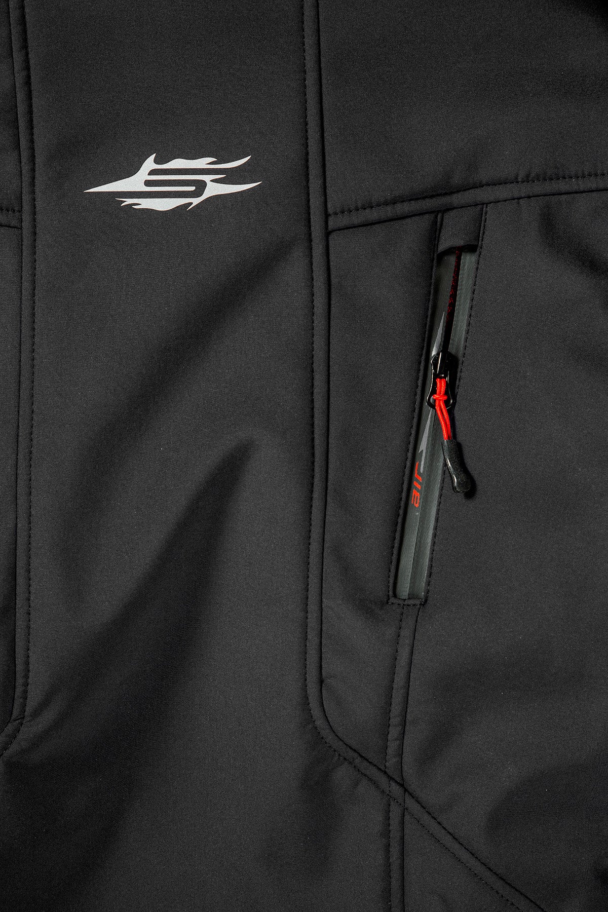 Sweep Flawless ladies softshell mc jacket, black/red\r\n