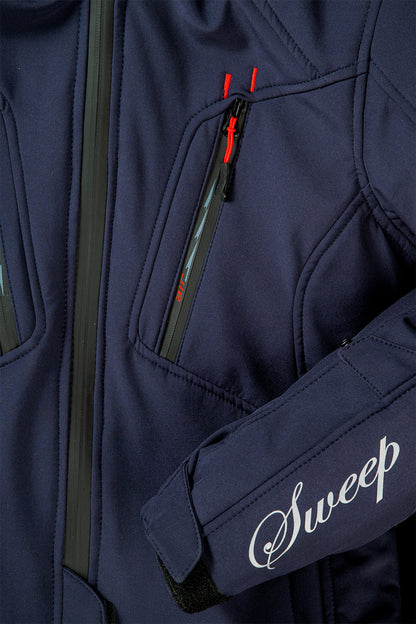 Sweep Flawless ladies softshell mc jacket, navy blue/red\r\n