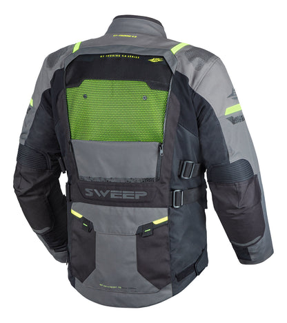 Sweep GT Touring 4.0 jokasään ajotakki, musta/harmaa/keltainen