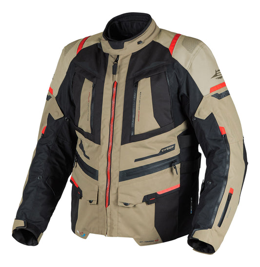 Sweep GT Touring 4.0 jokasään ajotakki, musta/khaki/punainen