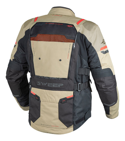 Sweep GT Touring 4.0 jokasään ajotakki, musta/khaki/punainen