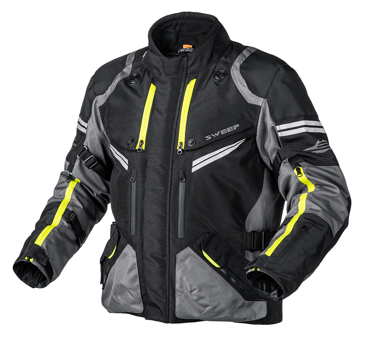 Sweep Kalahari 4-season jacket, black/grey/yellow