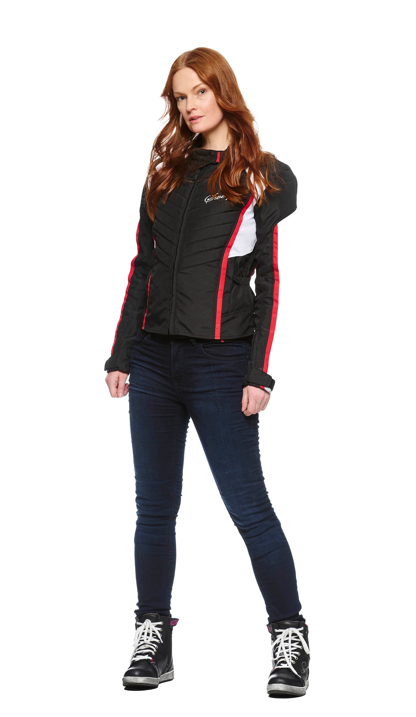 Sweep Milanese 2 ladies light jacket, black/white/red