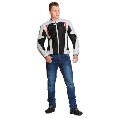 Sweep Mojave summer + waterproof mc jacket , black/ivory/red