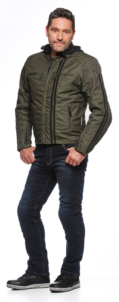 Sweep Motorod waterproof mc jacket, olive/black