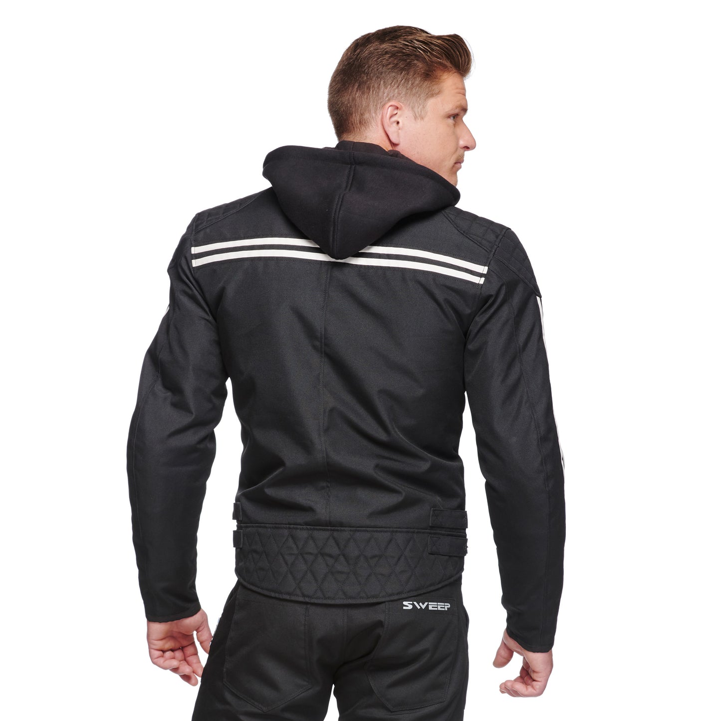 Sweep Motorod waterproof mc jacket, black/white