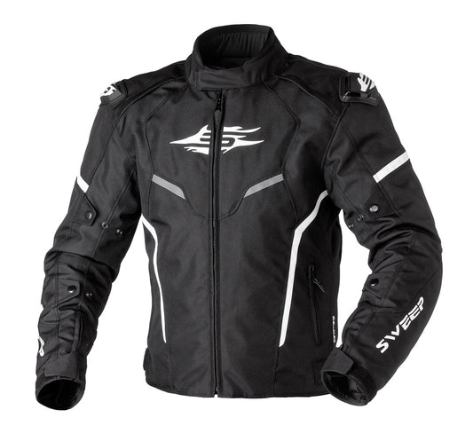 Sweep Nash waterproof textile jacket, black/white