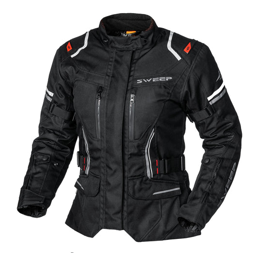 Sweep Outback waterproof ladies textile jacket, black