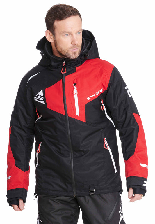 Sweep Pulse snowmobile jacket, black/red/white