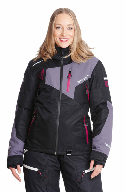 Sweep Pulse ladies snowmobile jacket, black/purple