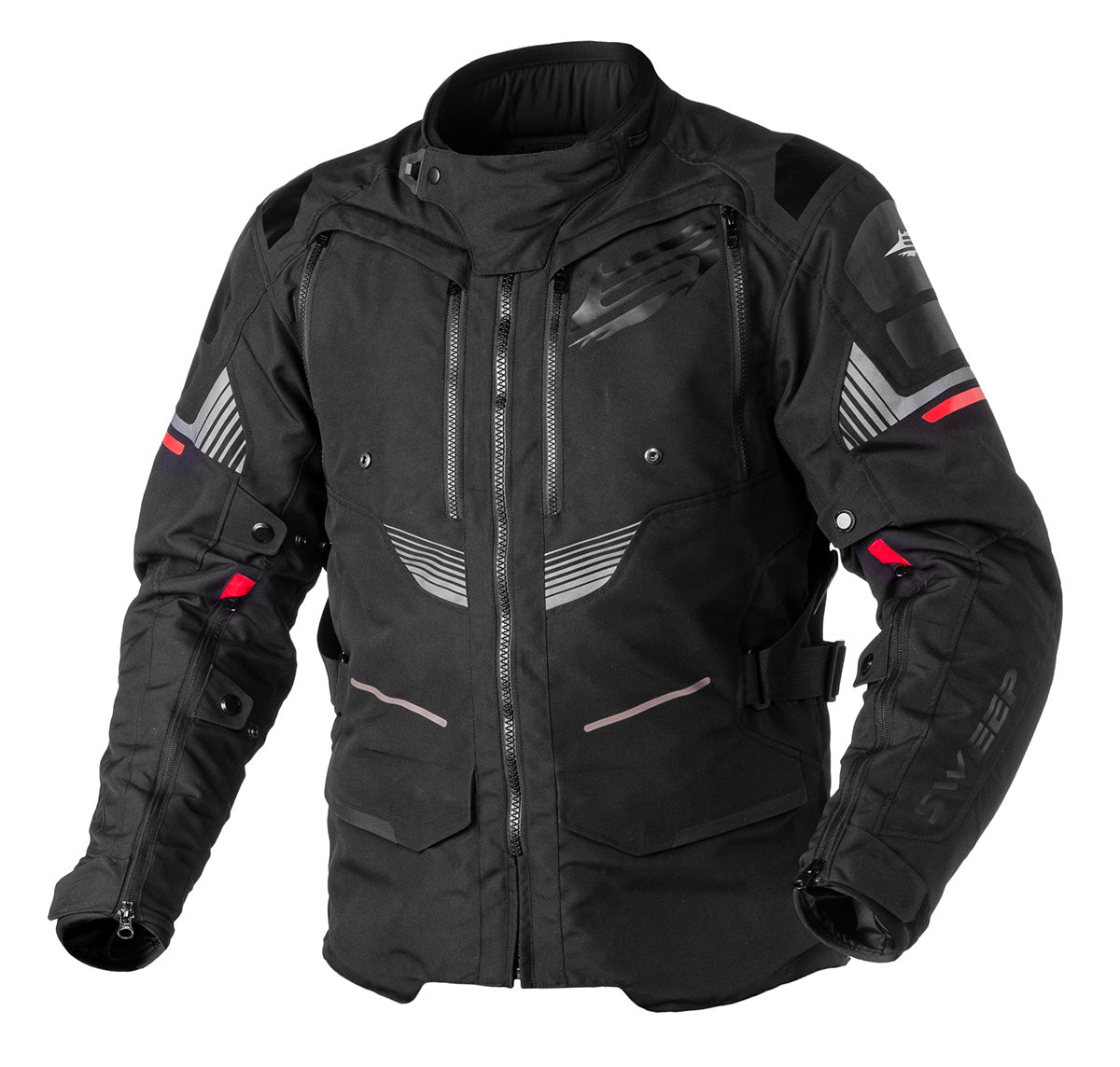 Sweep Rampart jacket, black/red