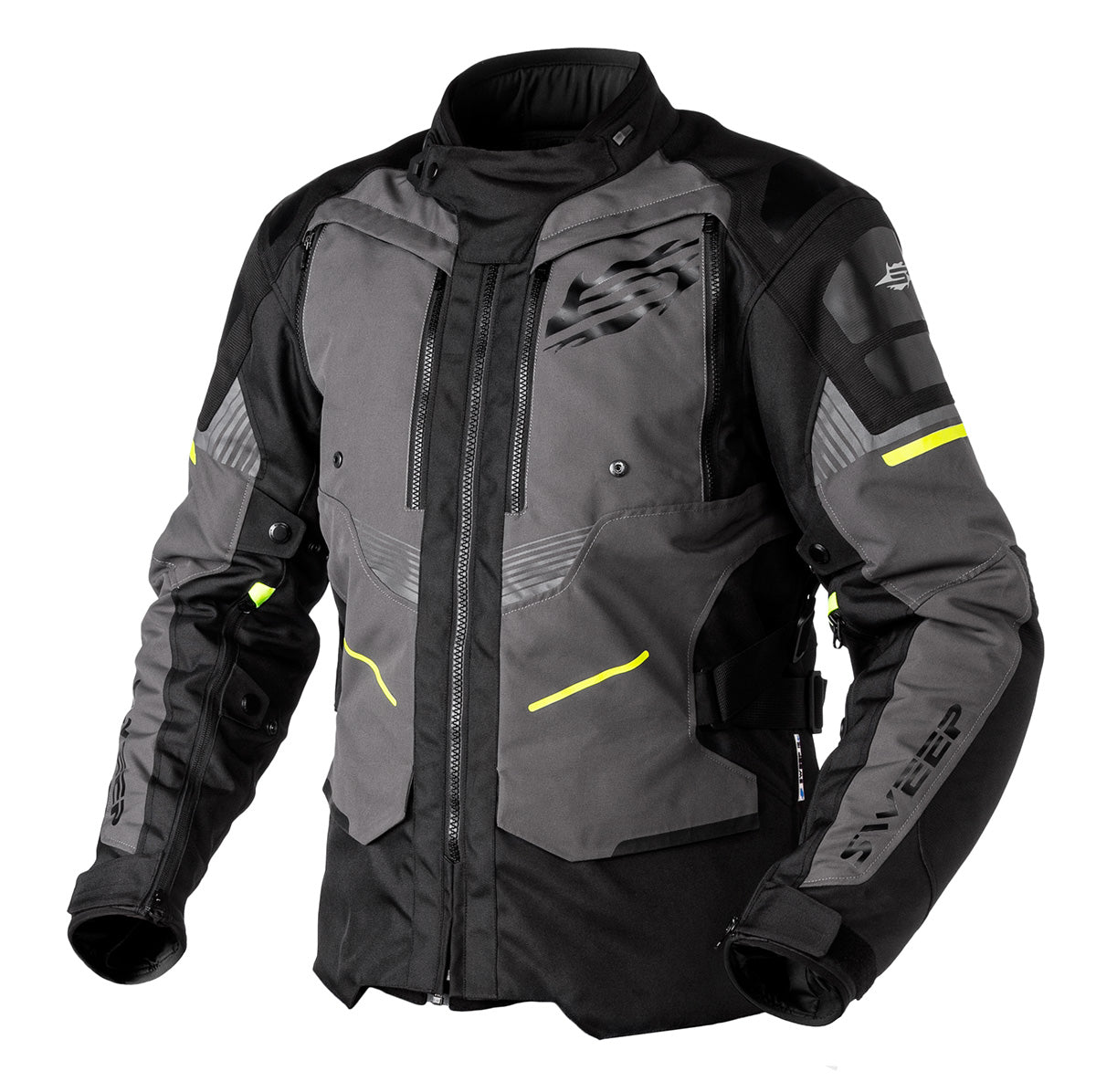 Sweep Rampart jacket, black/grey/yellow