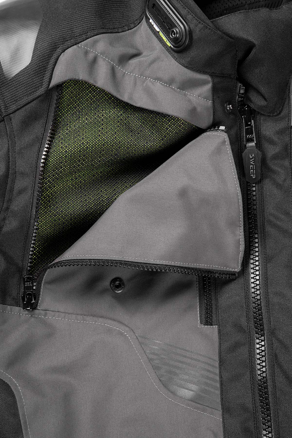 Sweep Rampart jacket, black/grey/yellow