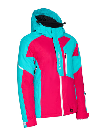 Sweep Recon Snowmobile ladies jacket, bright pink/bright blue