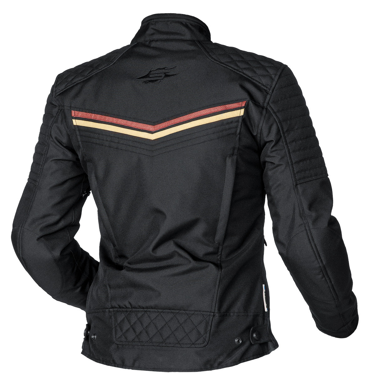 Sweep Scrabler waterproof ladies textile jacket, black/beige/maroon