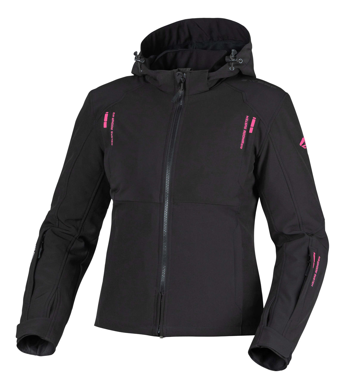 Sweep Suburb naisten softshell ajotakki, musta/pinkki