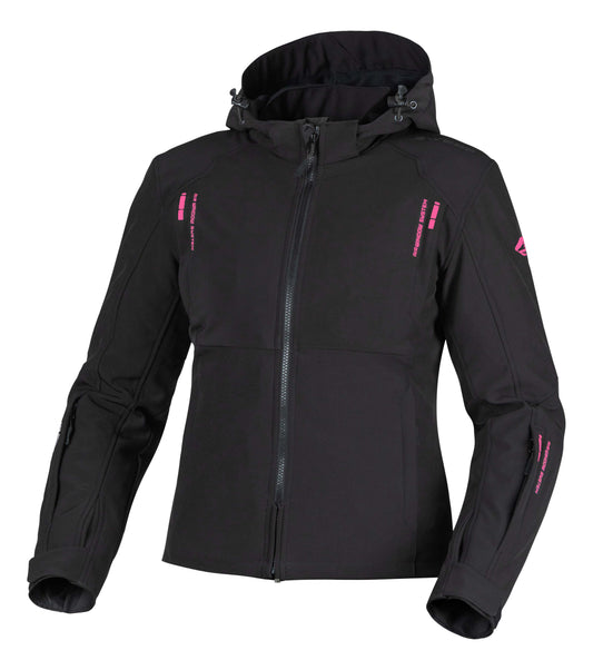Sweep Suburb naisten softshell ajotakki, musta/pinkki