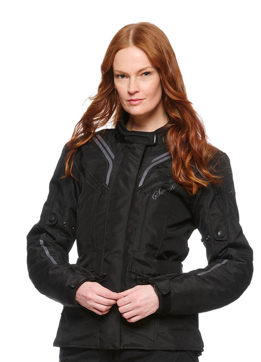 Sweep Voyage 2 ladies waterproof mc jacket, black