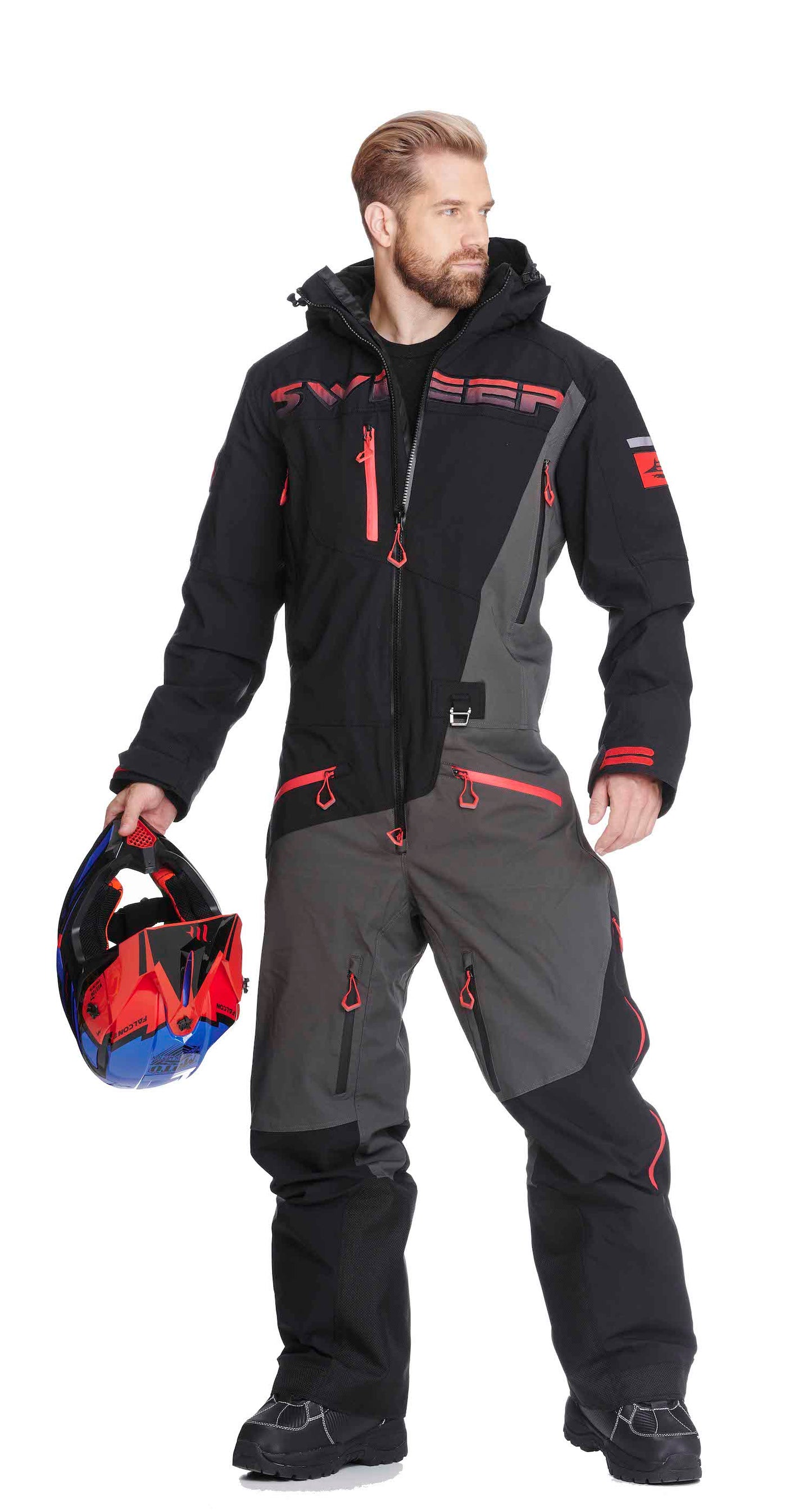 Sweep Gravity Monosuit, black/red