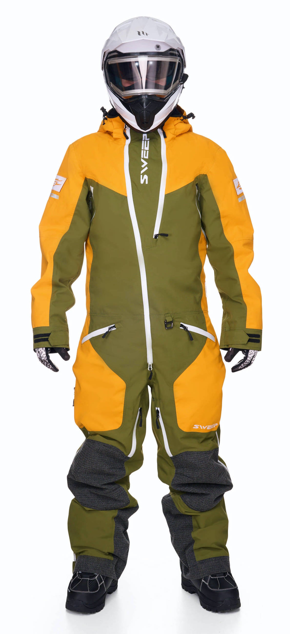 Sweep Peak Light Monosuit, olive green/orange