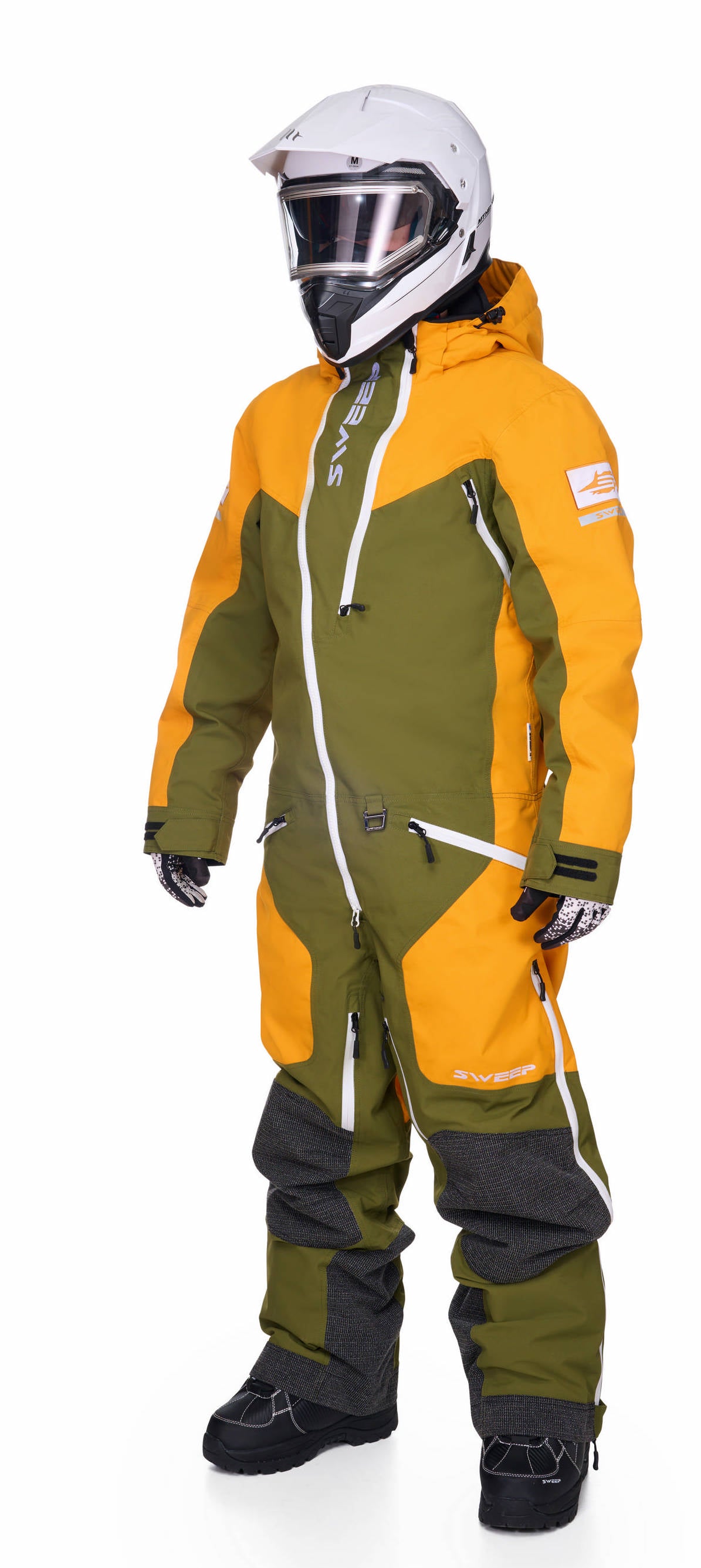 Sweep Peak Light Monosuit, olive green/orange