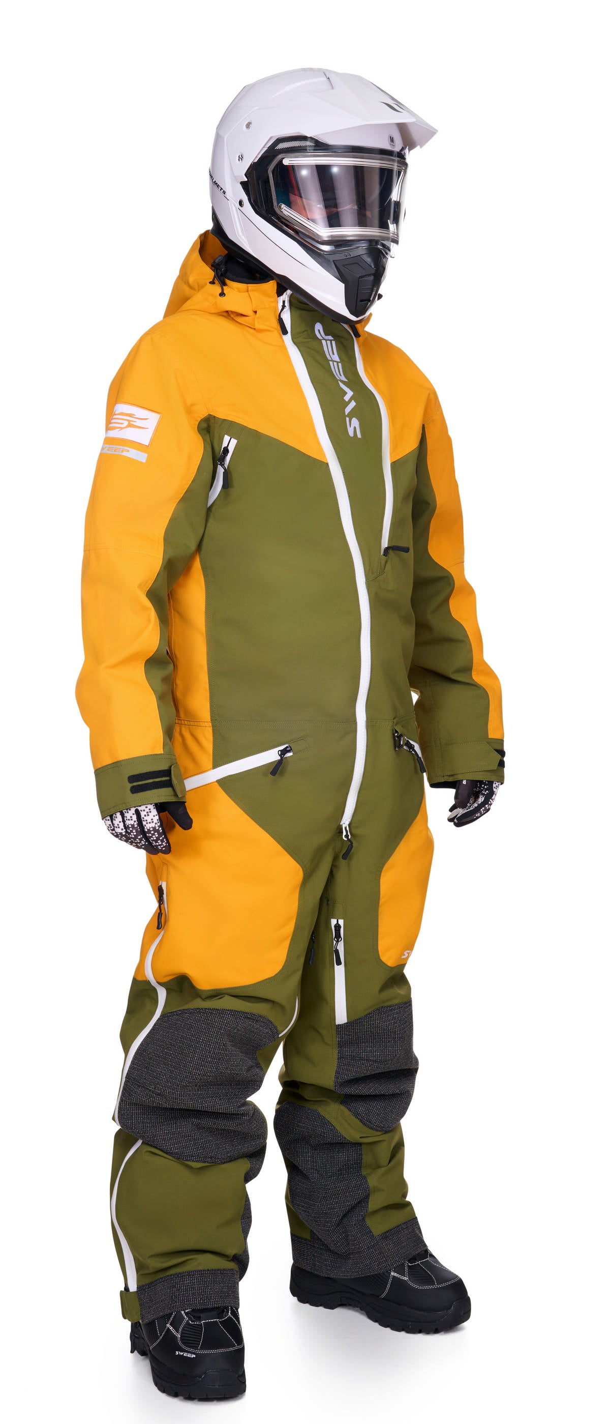 Sweep Peak Light Monosuit, olive green/orange