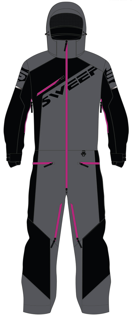 Sweep Razor Light ladies monosuit, black/grey/pink
