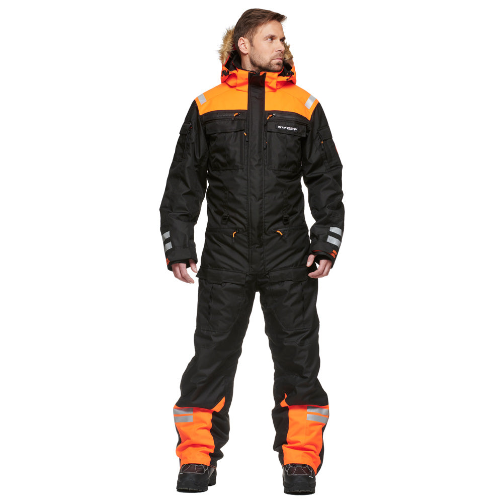 Sweep Safari Monosuit, black/orange