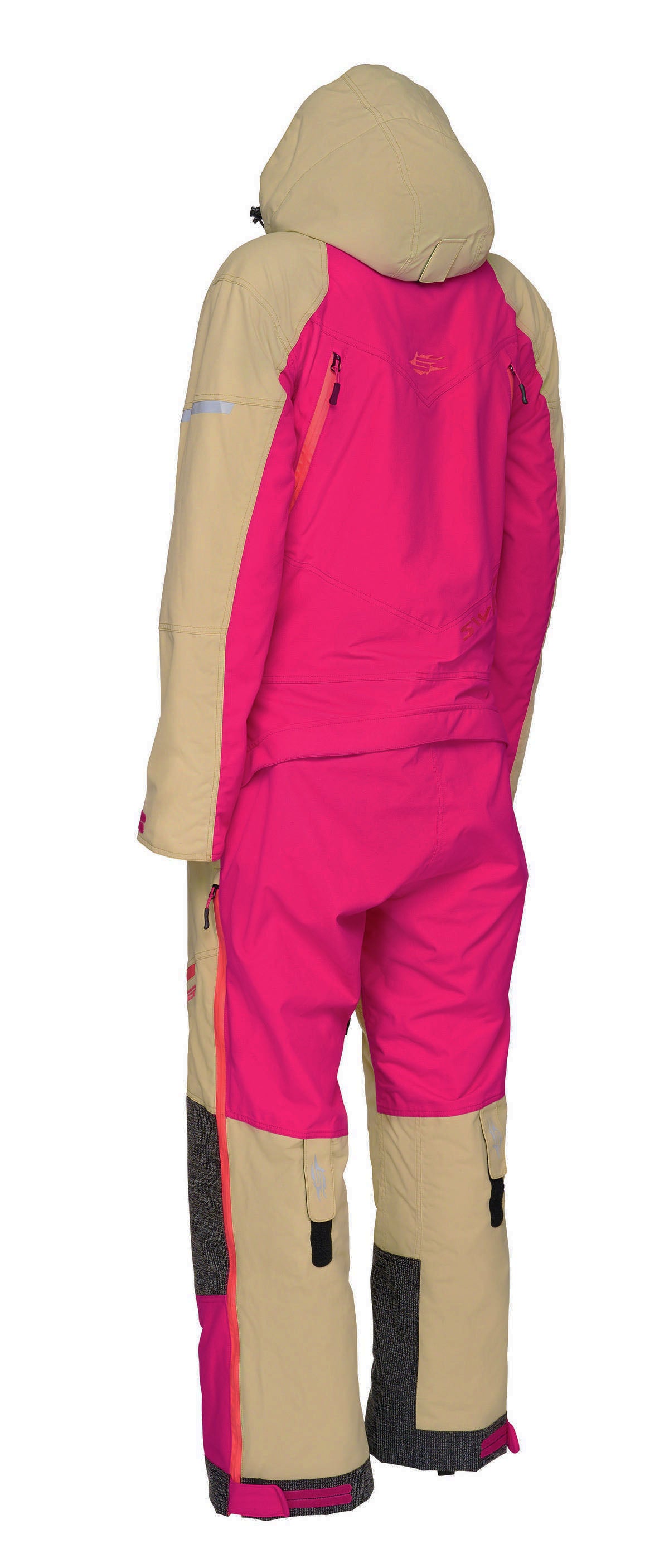 Sweep Tundra Insulated ladies monosuit, bright pink/vanilla white