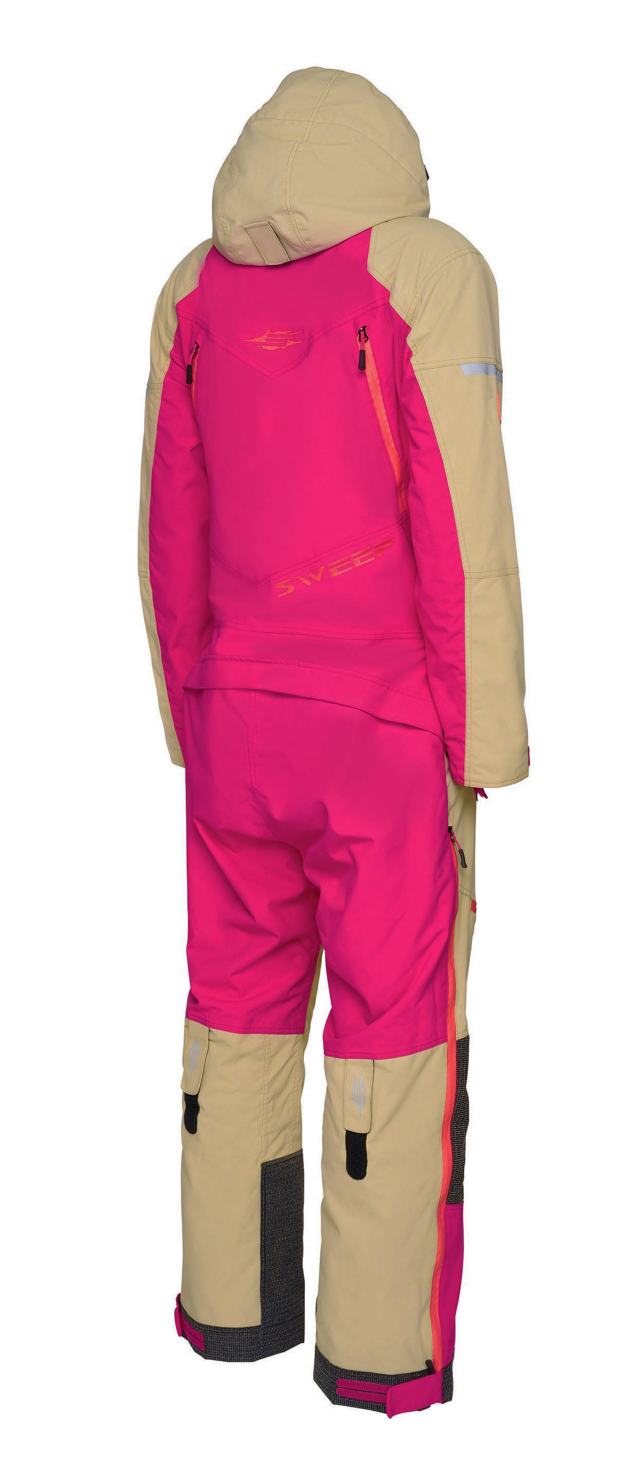 Sweep Tundra Insulated ladies monosuit, bright pink/vanilla white