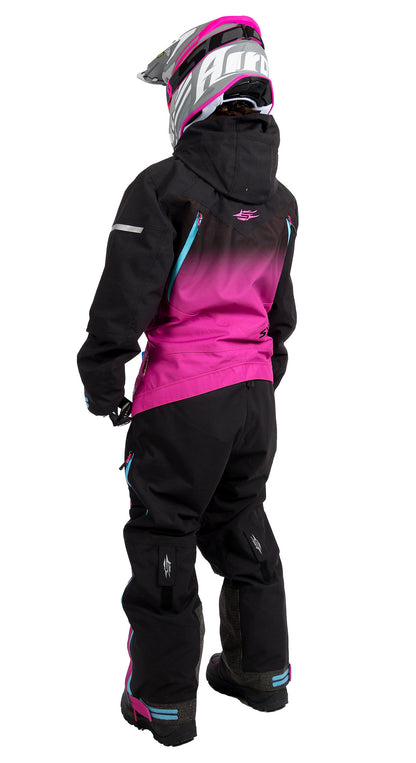 Sweep Tundra Insulated ladies monosuit, fuchsia black fade