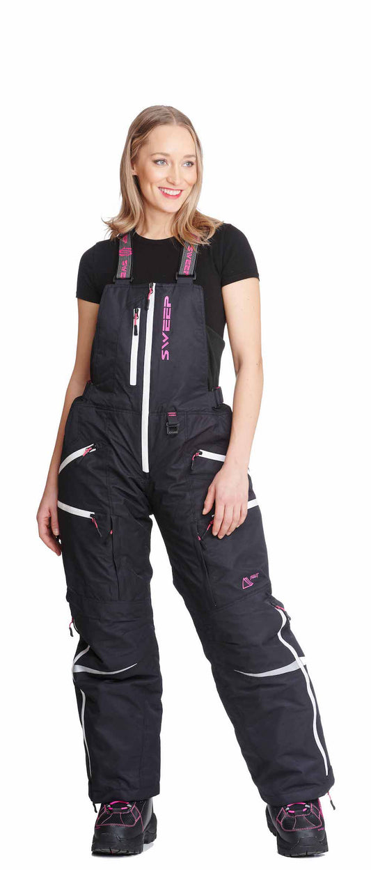 Sweep Blizzard 2.0 ladies snowmobile pant, black/white/pink