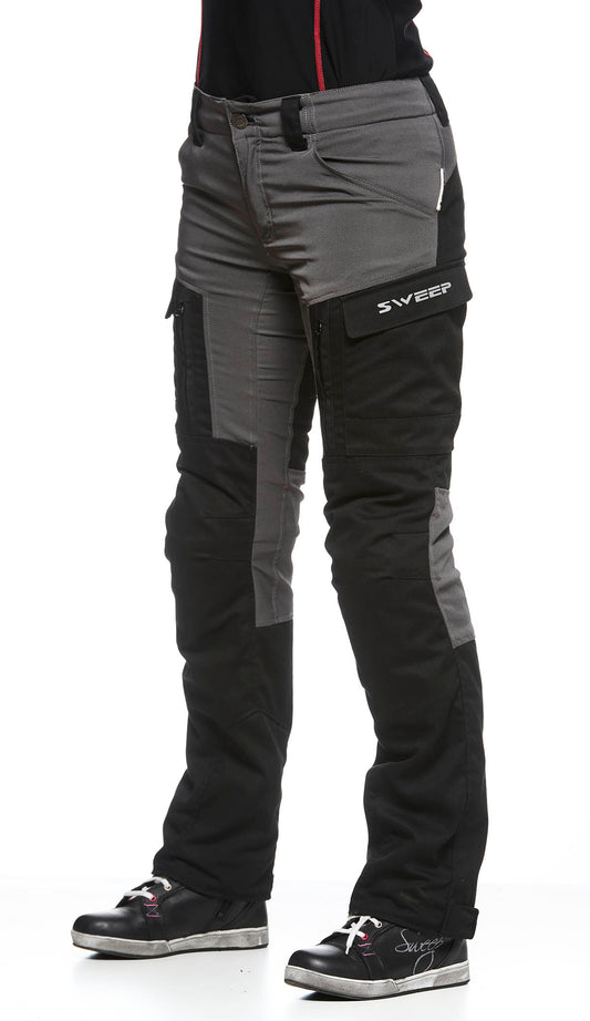 Sweep Chief aramid forced ladies mc pant, black/grey