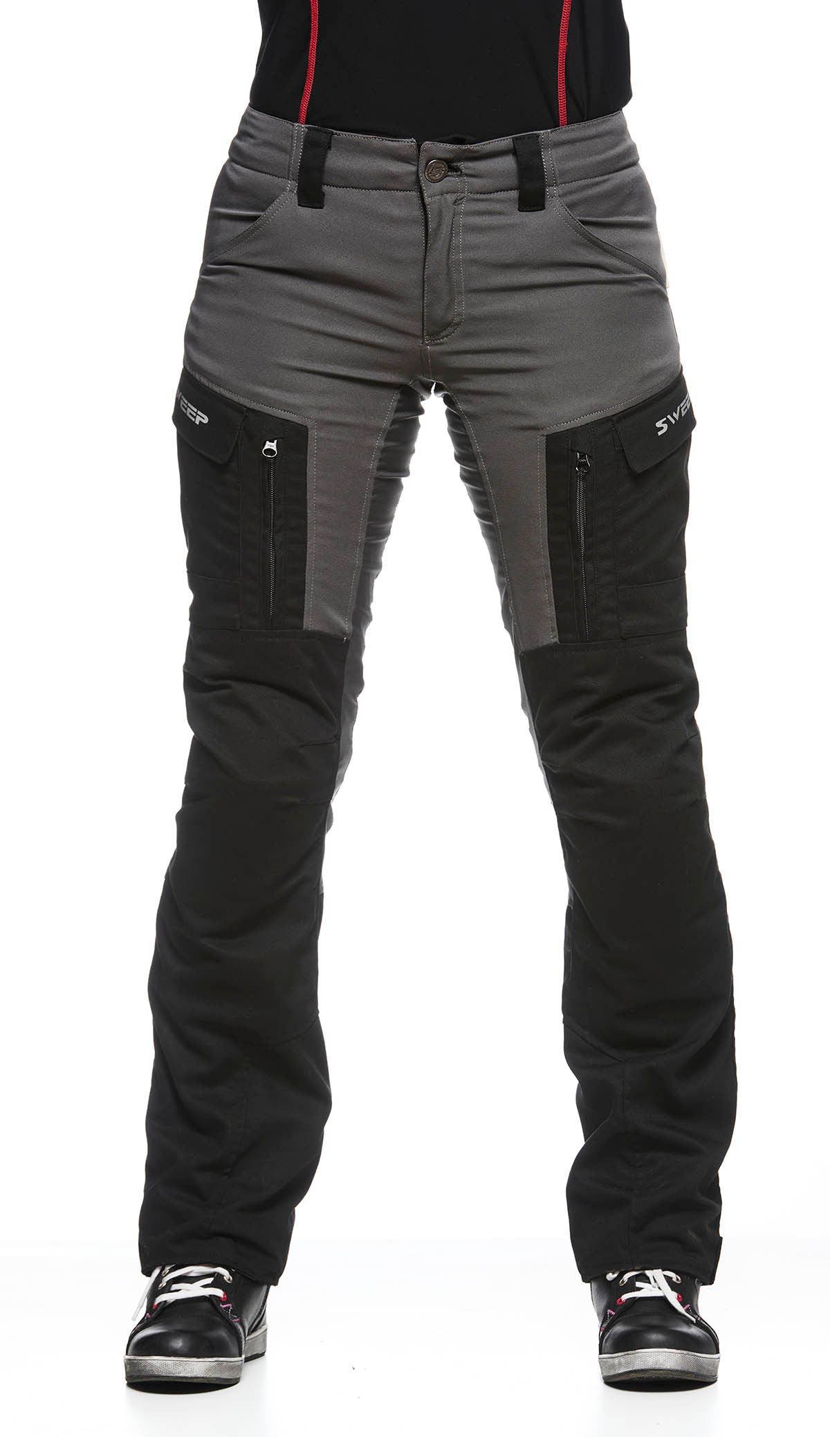 Sweep Chief aramid vahvistettu naisten ajohousu, musta/harmaa