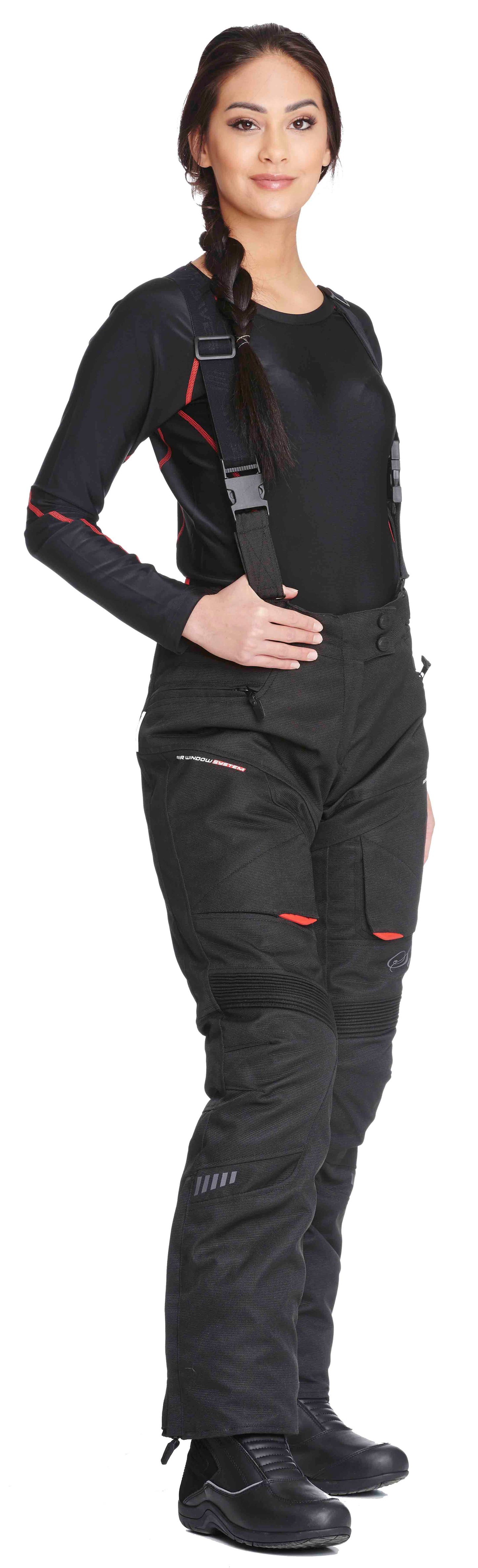 Sweep Charisma II ladies 4- season pant, black/red