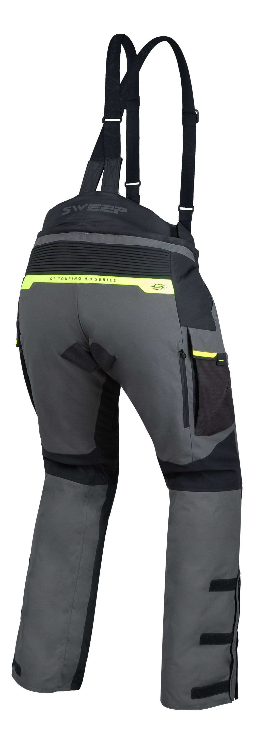 Sweep GT Touring 4.0 jokasään ajohousut, musta/harmaa/keltainen
