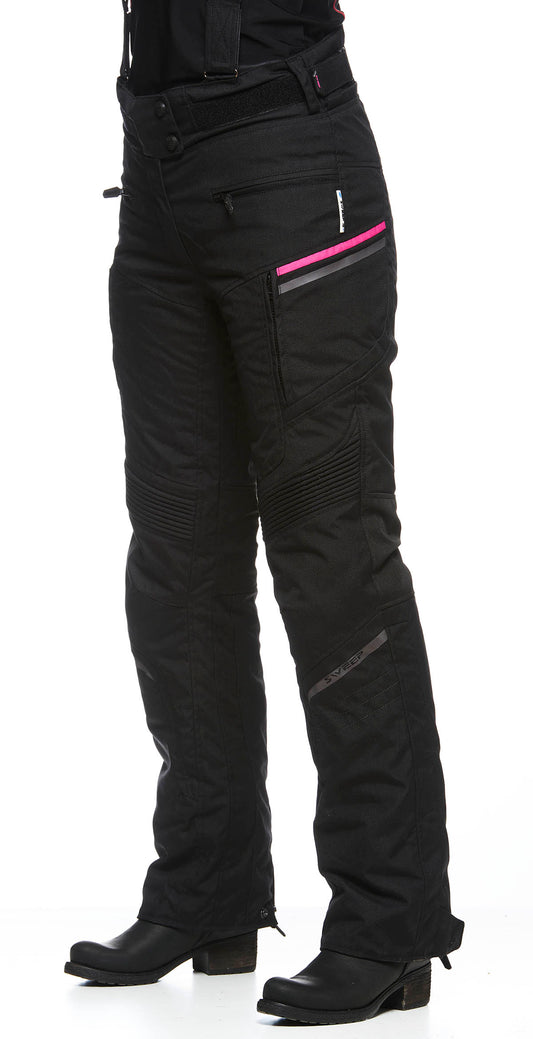 Sweep Spirit waterproof ladies mc pant, black/pink