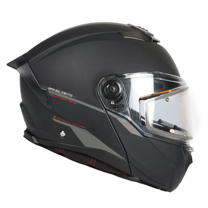MT Atom 2 SV flip-up snow mobile helmet, matt black