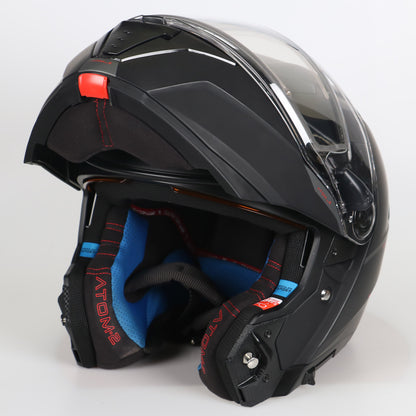 MT Atom 2 SV flip-up snow mobile helmet, matt black