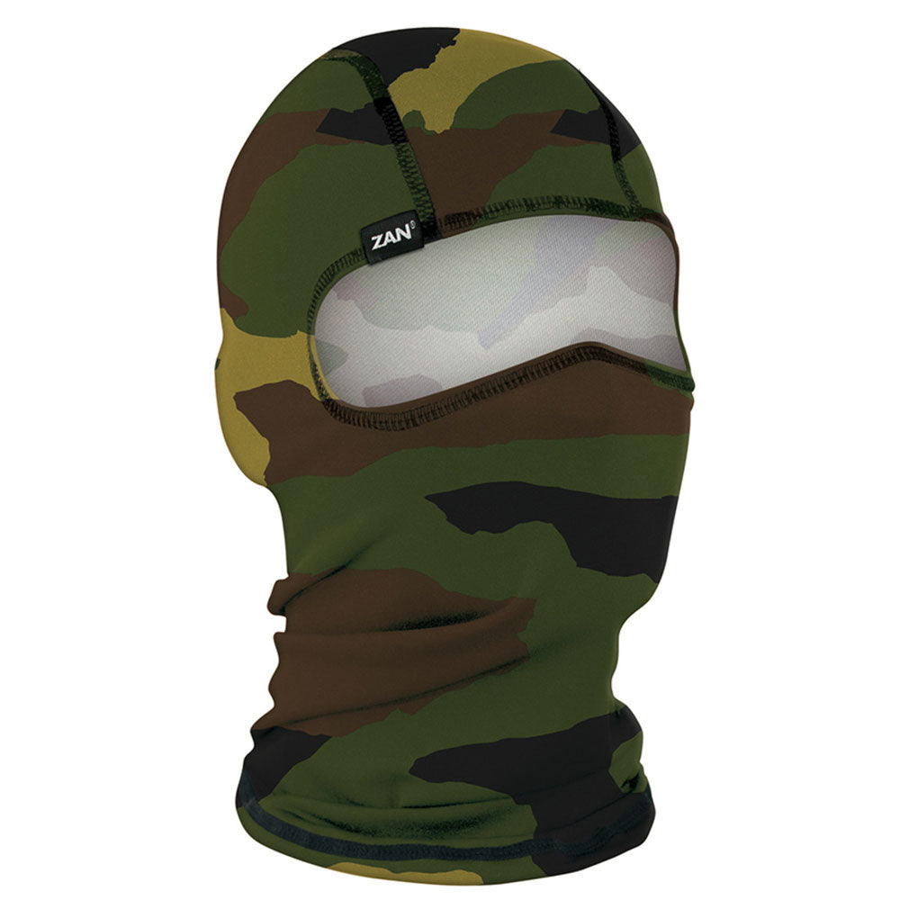 Zan Headgear Balaclava, polyester, Woodland Camo